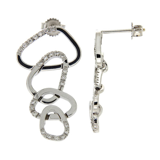 Orecchini in Oro Bianco e Diamanti CT 0.32