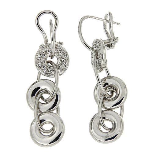 Orecchini in Oro Bianco con Diamanti CT 0.42