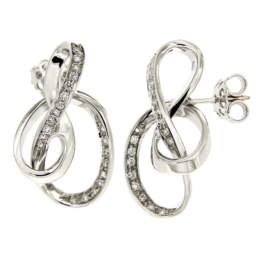 Orecchini in Oro Bianco con Diamanti CT 0.44