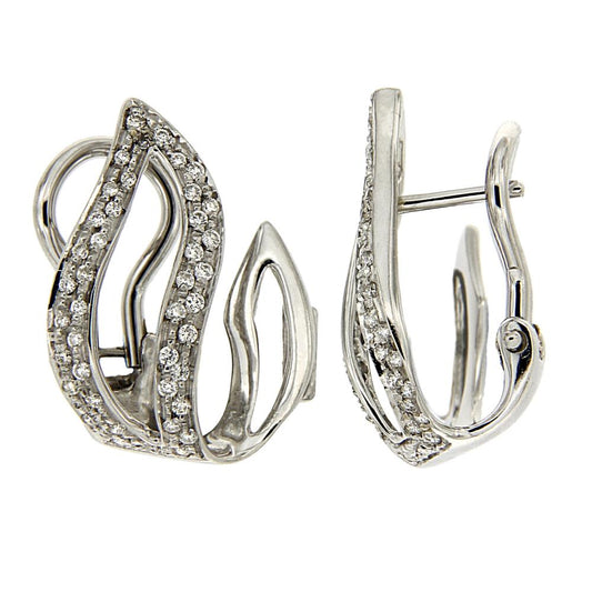 Orecchini in Oro Bianco con Diamanti CT 0.48