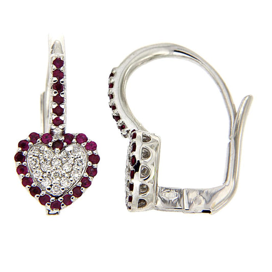 Orecchini con Diamanti e Rubini Linea Gioia