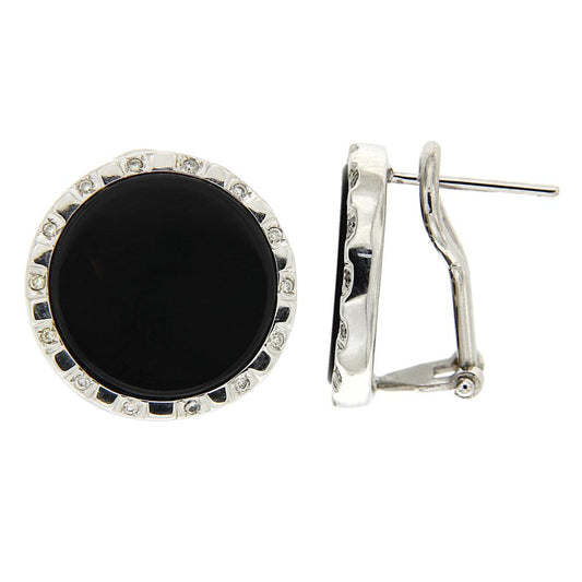 Orecchini con Onice e Diamanti CT 0.13