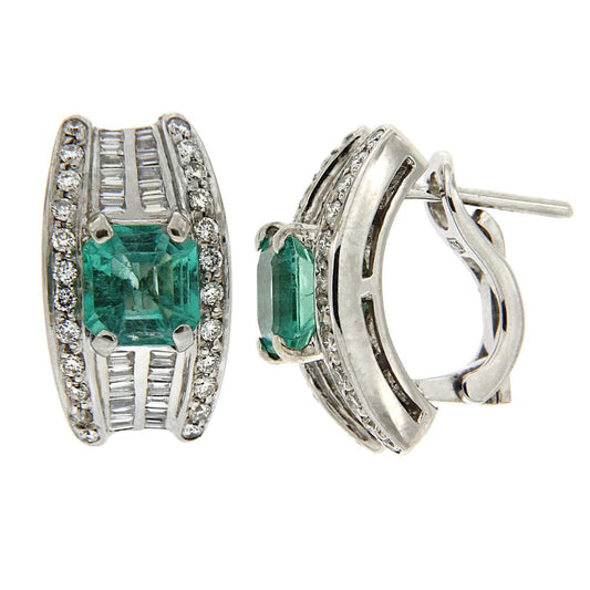 Orecchini con Smeraldi CT 2.22 e Diamanti CT 0.94