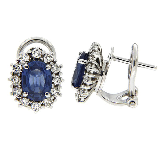 Orecchini con Zaffiri CT 1.98 e Diamanti CT 0.52