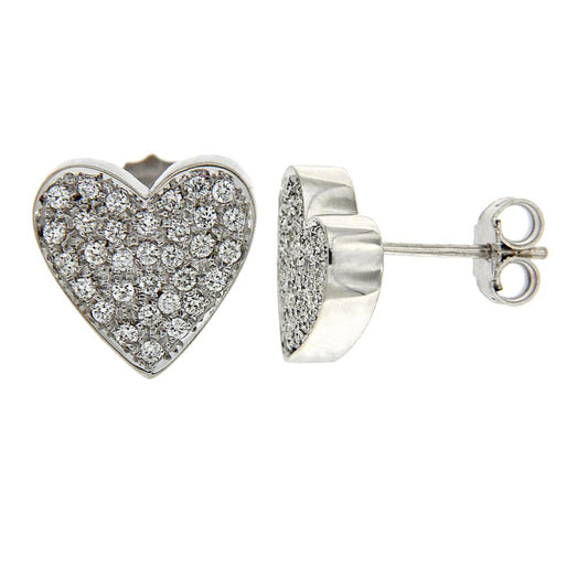 Orecchini Cuore con Diamanti CT 0.45
