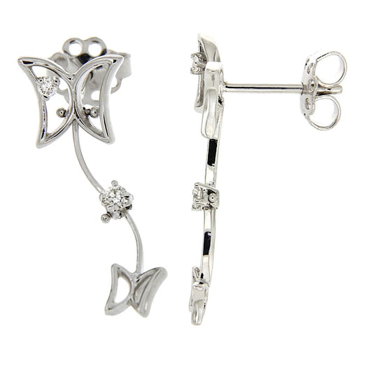 Orecchini Farfalla con Diamanti CT 0.16
