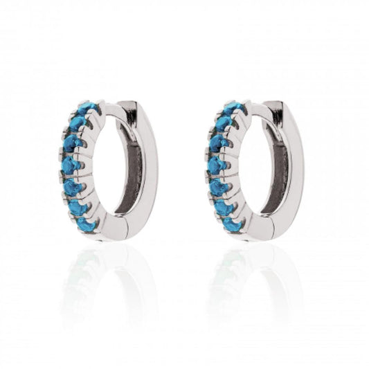 Orecchini in argento con zirconia cubica azzurro UNOAERRE 6023