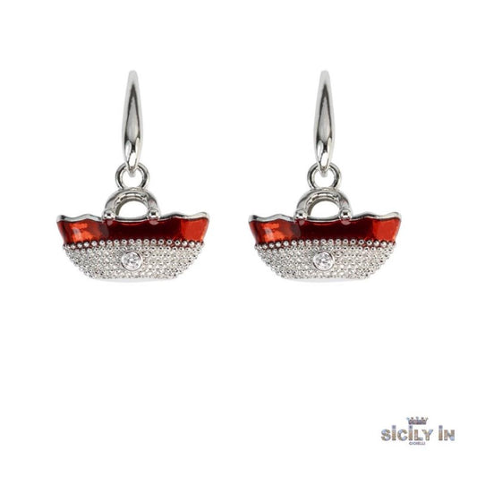 ORECCHINI IN METALLO ANALLERGICO CON 1 CHARM COFFA - OR123B