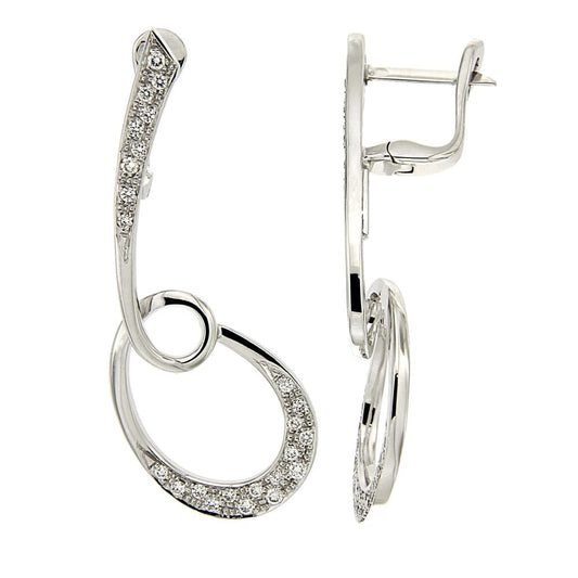 Orecchini in Oro Bianco con Diamanti CT 0.50