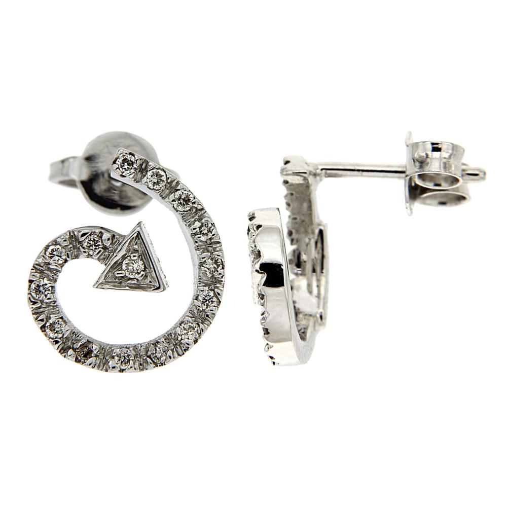Orecchini in Oro Bianco con Diamanti CT 0.20