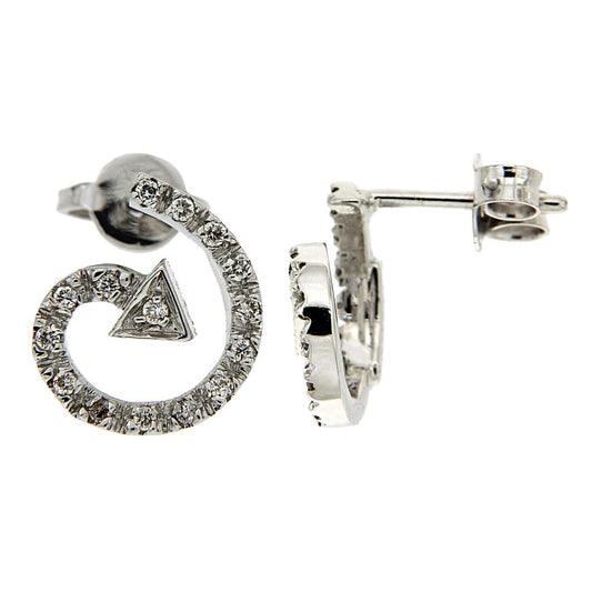 Orecchini in Oro Bianco con Diamanti CT 0.20