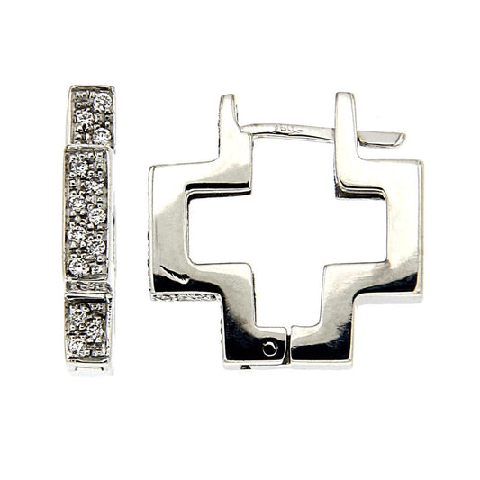 Orecchini in oro bianco e Diamanti CT 0.18