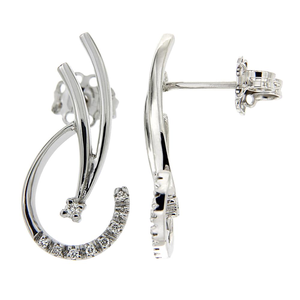 Orecchini in Oro Bianco e Diamanti CT 0.16