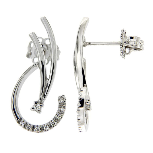 Orecchini in Oro Bianco e Diamanti CT 0.16