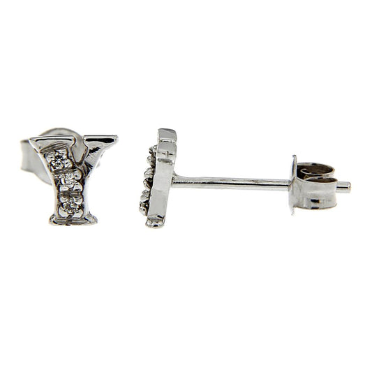 Orecchini Lettera Y con 6 Diamanti CT 0.04