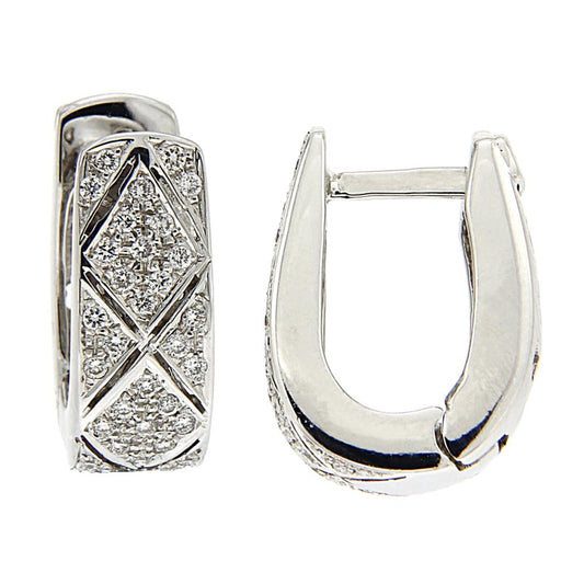 Orecchini Ovali con 68 Diamanti CT 0.50