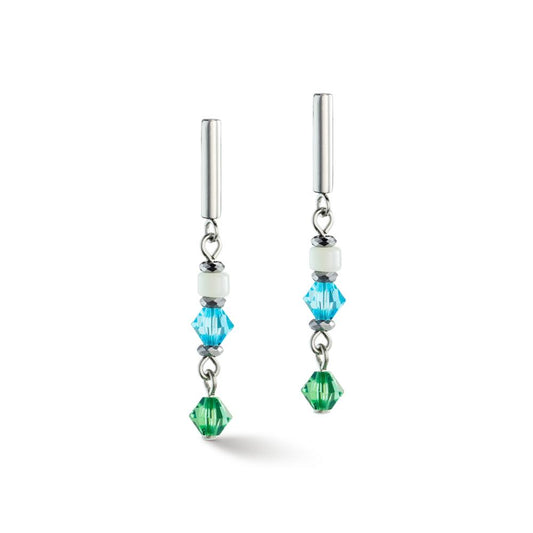 Orecchini princess shape mix verde menta