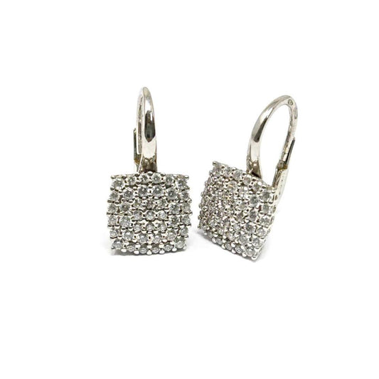 Orecchini Quadrati con Diamanti CT 1.80