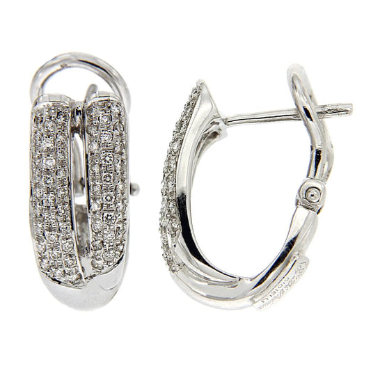 Orecchini Stilizzati con 108 Diamanti CT 0.56