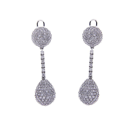 Orecchini Stilizzati con 486 Diamanti CT 5.82 VVS/IF  F