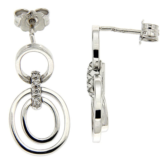 Orecchini Stilizzati con Diamanti CT 0.06