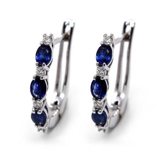 Orecchini Trilogy con Zaffiri CT 1.32 e Diamanti CT 0.21