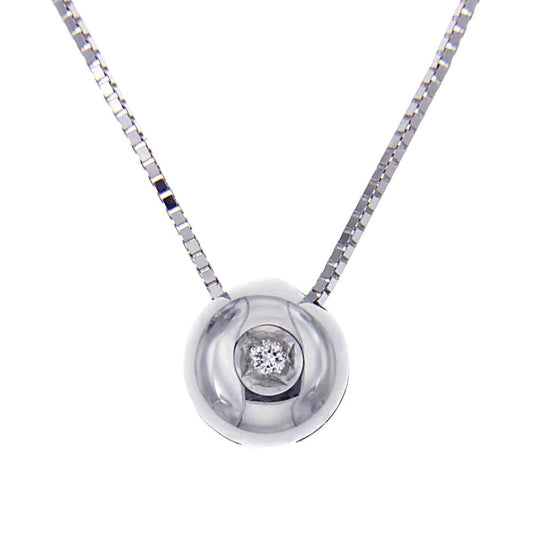 Pendente Cerchio stilizzato con Diamante CT 0.02