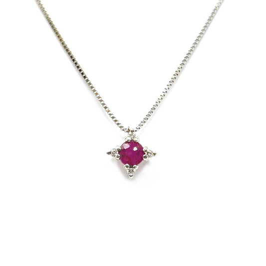Pendente con Rubino e Diamanti in Oro 9kt