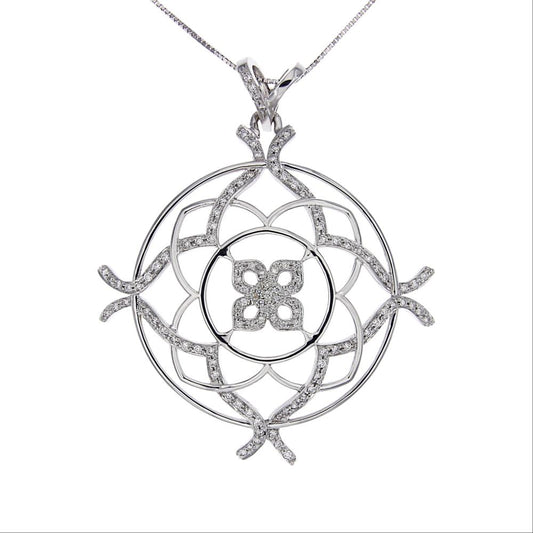 Pendente Cerchio in Oro e Diamanti CT 0.95