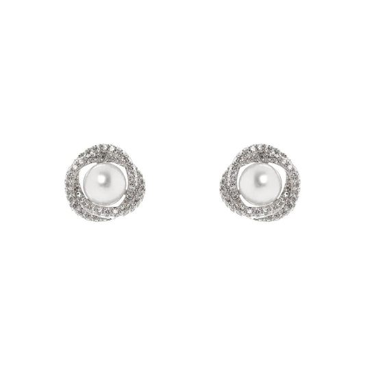 Orecchini con Perla e contorno di zirconi
