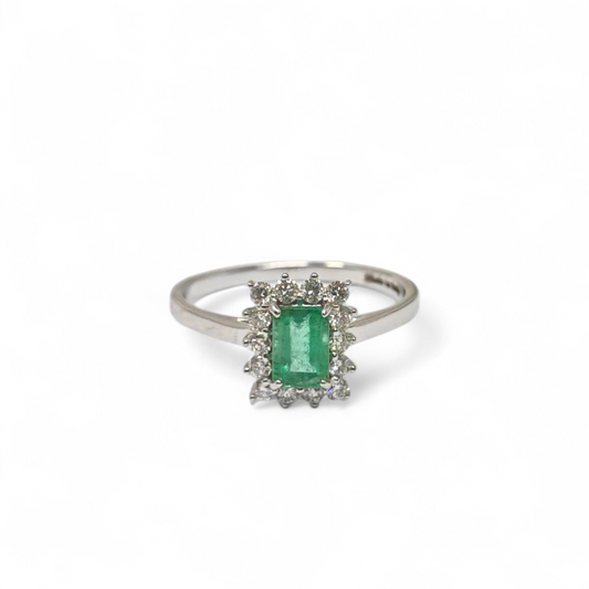 Anello con Smeraldo e Diamanti