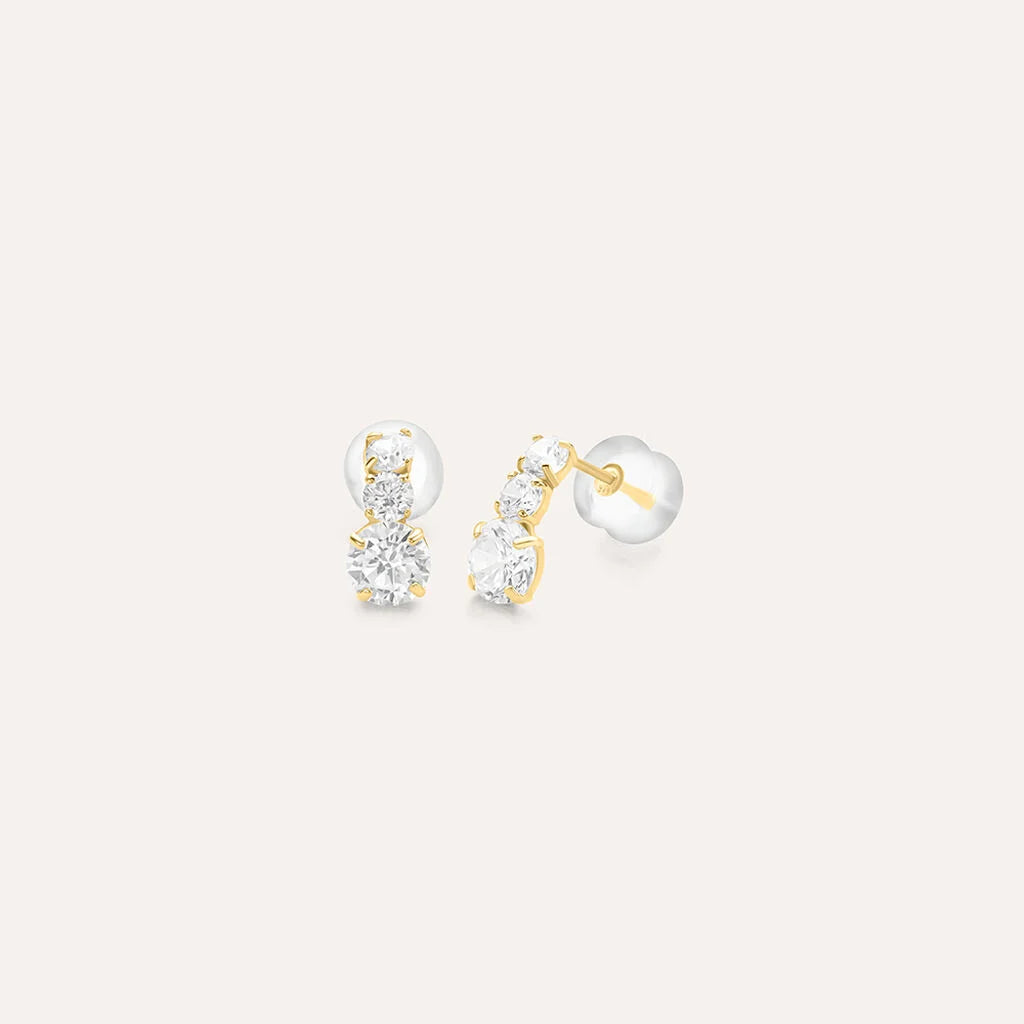 Orecchini Lobo Trilogy Bon Ton Oro Giallo Cubic Zirconia Ref. 1435995
