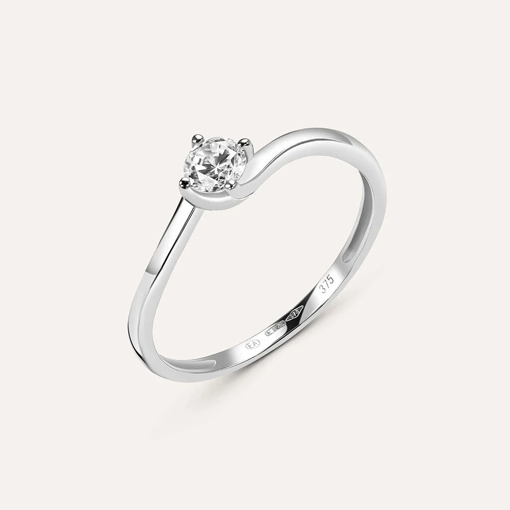 Anello Solitario Claire Oro Bianco Cubic Zirconia Ref. 1412179