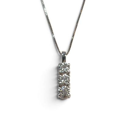 Pendenti Trilogy in Oro Bianco 18kt con Diamanti CT 0.51