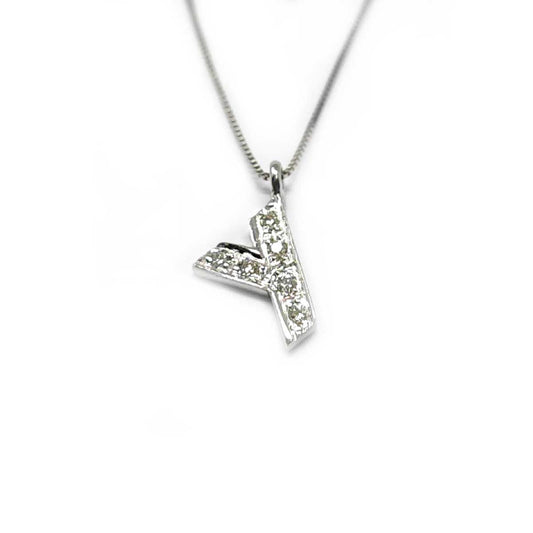 Pendente Lettera Y con Diamanti CT 0.04