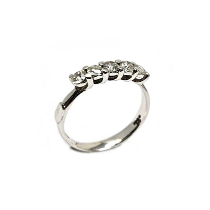 Anello Veretta con 5 Diamanti CT 0.45