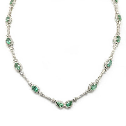 Girocollo con Smeraldi CT 7.60 e Diamanti CT 5.42  VVS1 F