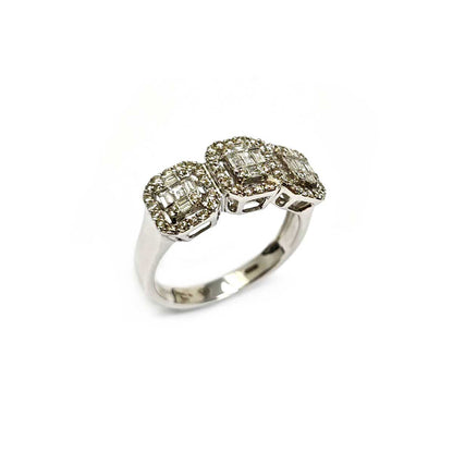 Anello Trilogy Quadraro con Diamanti  CT 0.66