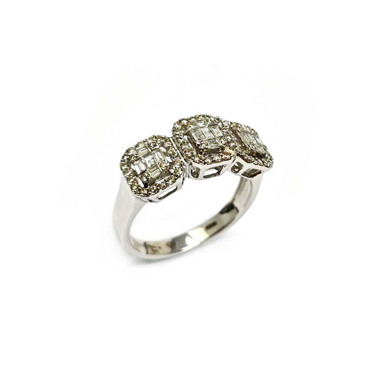 Anello Trilogy Quadraro con Diamanti  CT 0.66