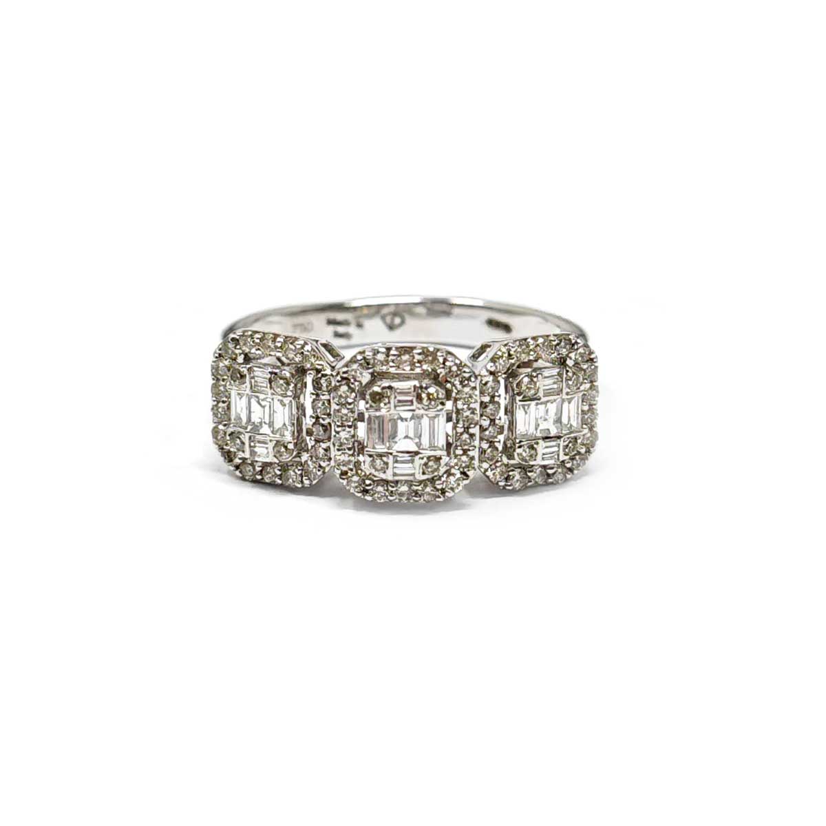 Anello Trilogy Quadraro con Diamanti  CT 0.66