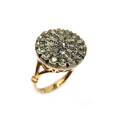 Anello Toppa Palermitana con Diamanti Coronè