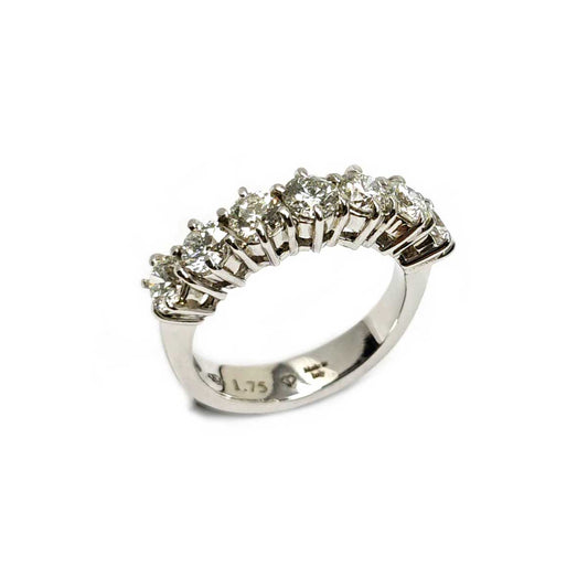 Anello Veretta 7 Pietre con Diamanti CT 1.75 VS F