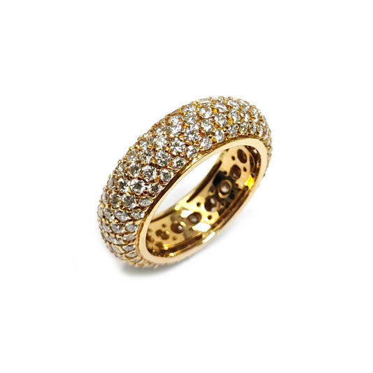 Anello Fascia in Oro Rosa e Diamanti CT 3.95