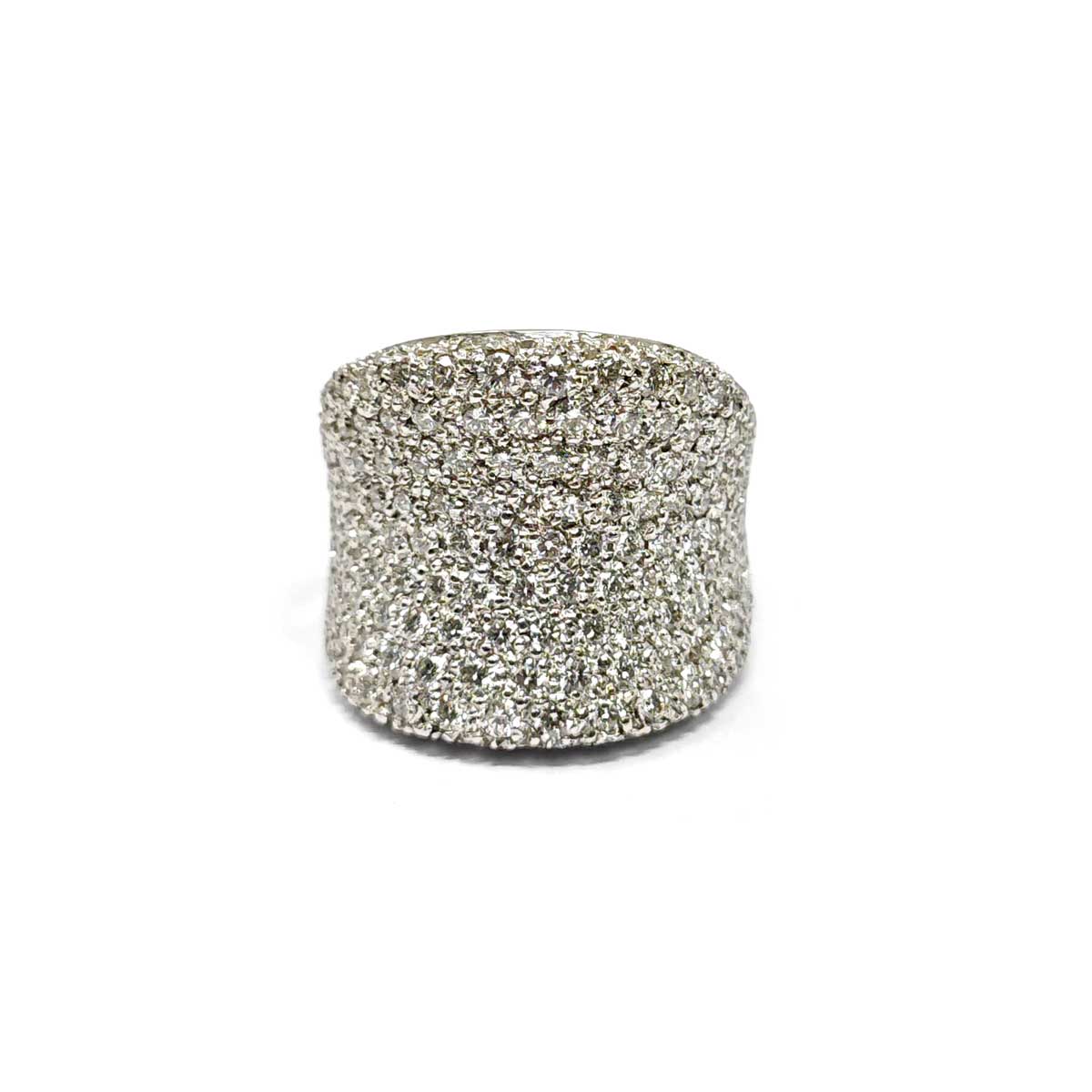 Anello Fascia in Oro Bianco e Diamanti CT 3.00