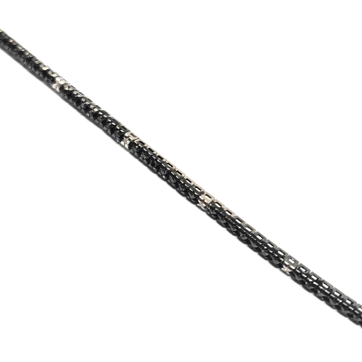 Bracciale Tennis con Diamanti Neri CT 0.35 e Bianchi CT 0.07