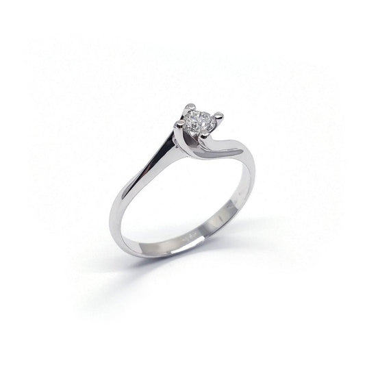 Anello Solitario con Diamante Linea Valentino CT 0.41 VVS2 F