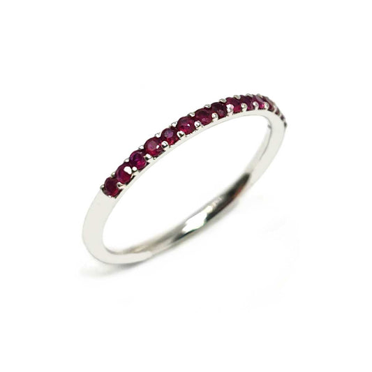 Anello Veretta con Rubini CT 0.25