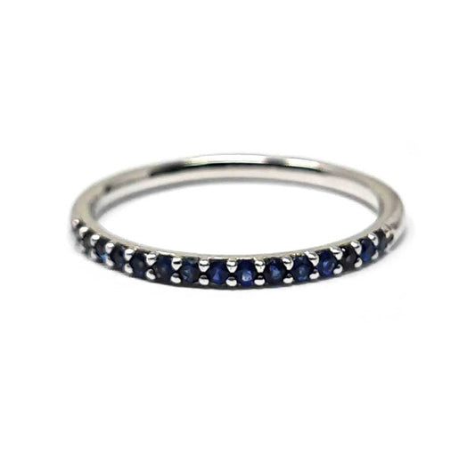 Anello Veretta con Zaffiri CT 0.25