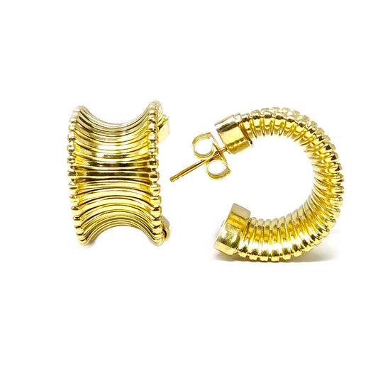 Orecchini Cerchio in Argento Giallo