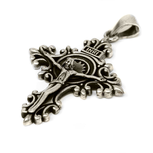 Pendente Croce in Argento 925 Brunita